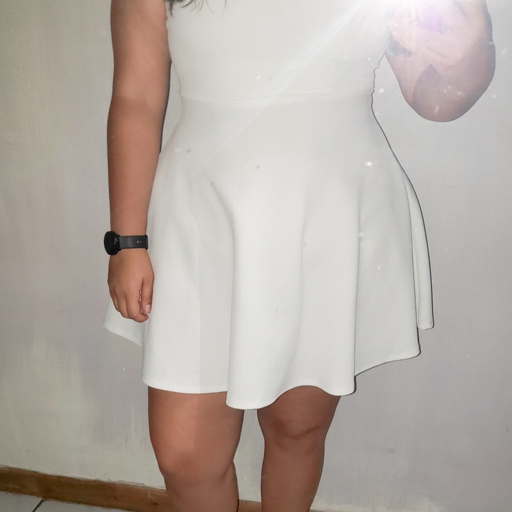 White mini dress